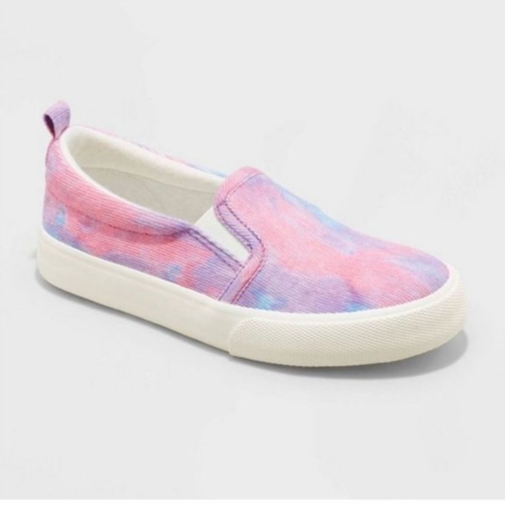 Girls Neva Slip On Sneakers Purple Tie Dye - Cat & Jack